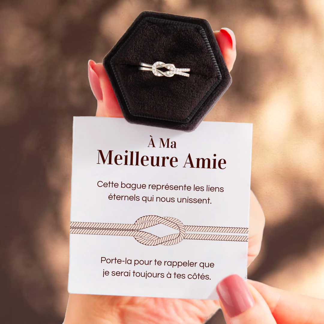 Bague Ajustable Noeud Infini A ma meilleure amie Les liens eternels